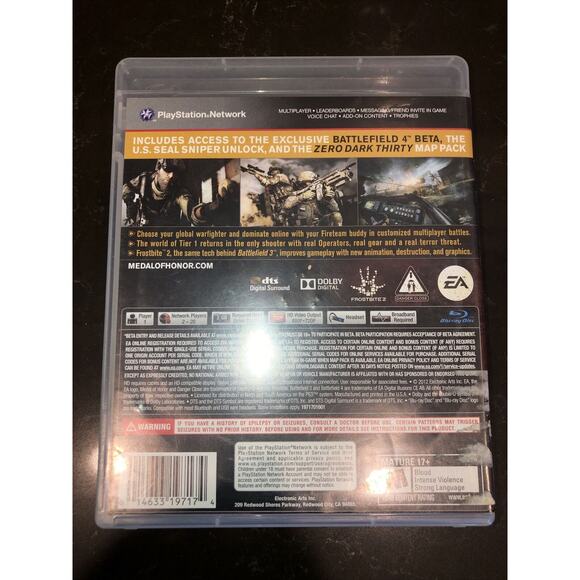 Medal of Honor: Warfighter -- Limited Edition (Sony PlayStation 3, 2012) CIB - Picture 4 of 4
